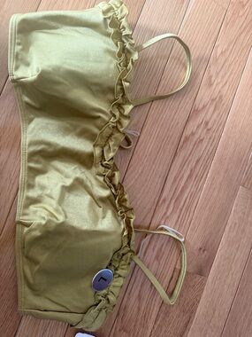 Forever 21 Olive Green Ruffle Bikini Top